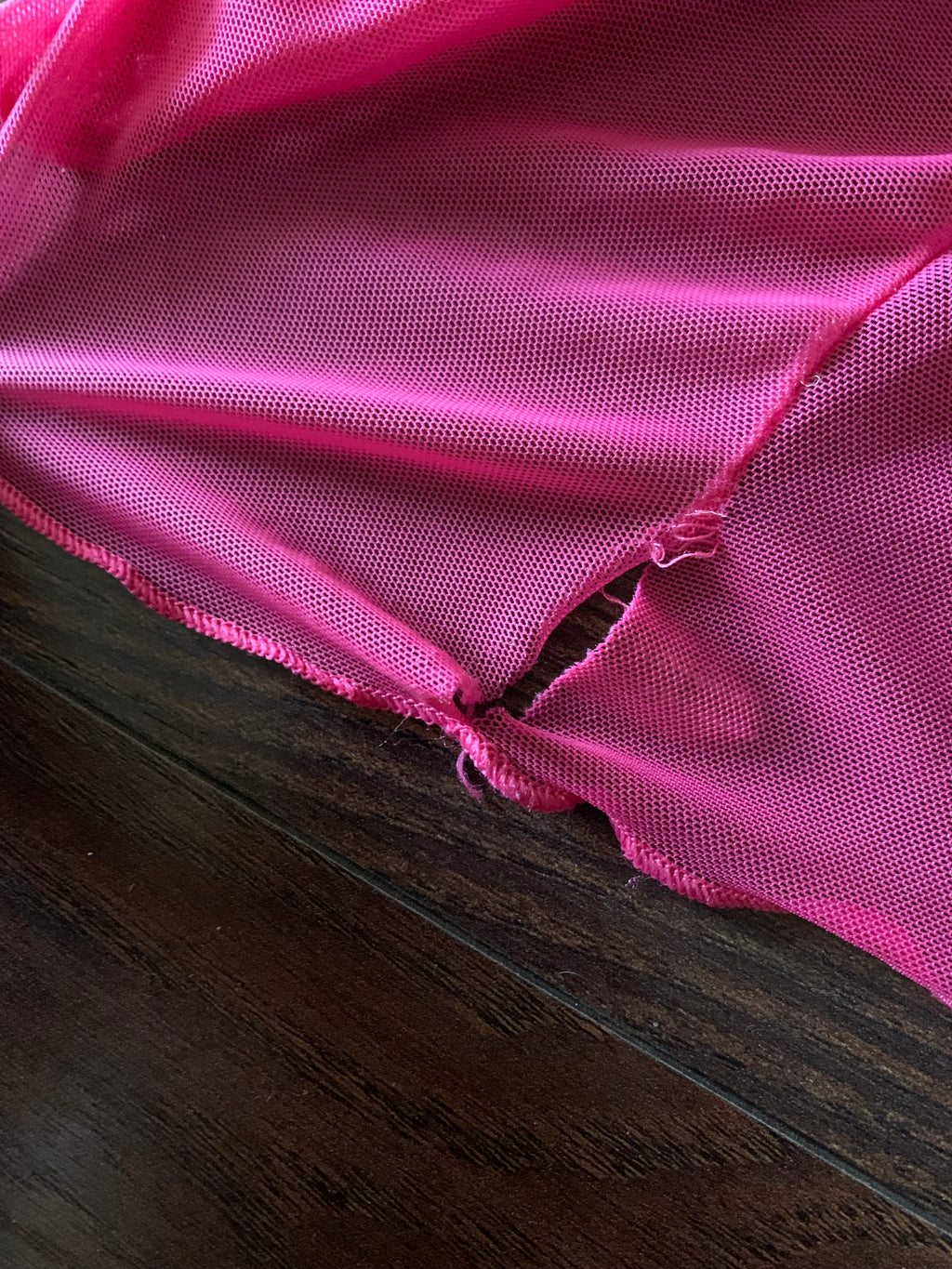 Fushia mesh & lace cami - Second hand