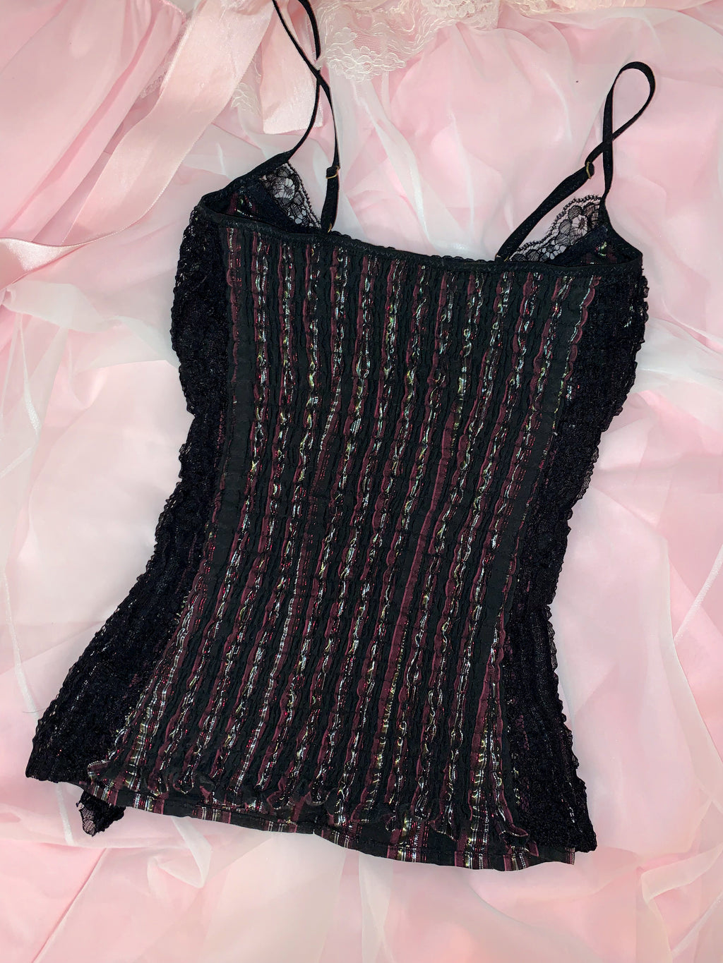 Lace up cami - Striped
