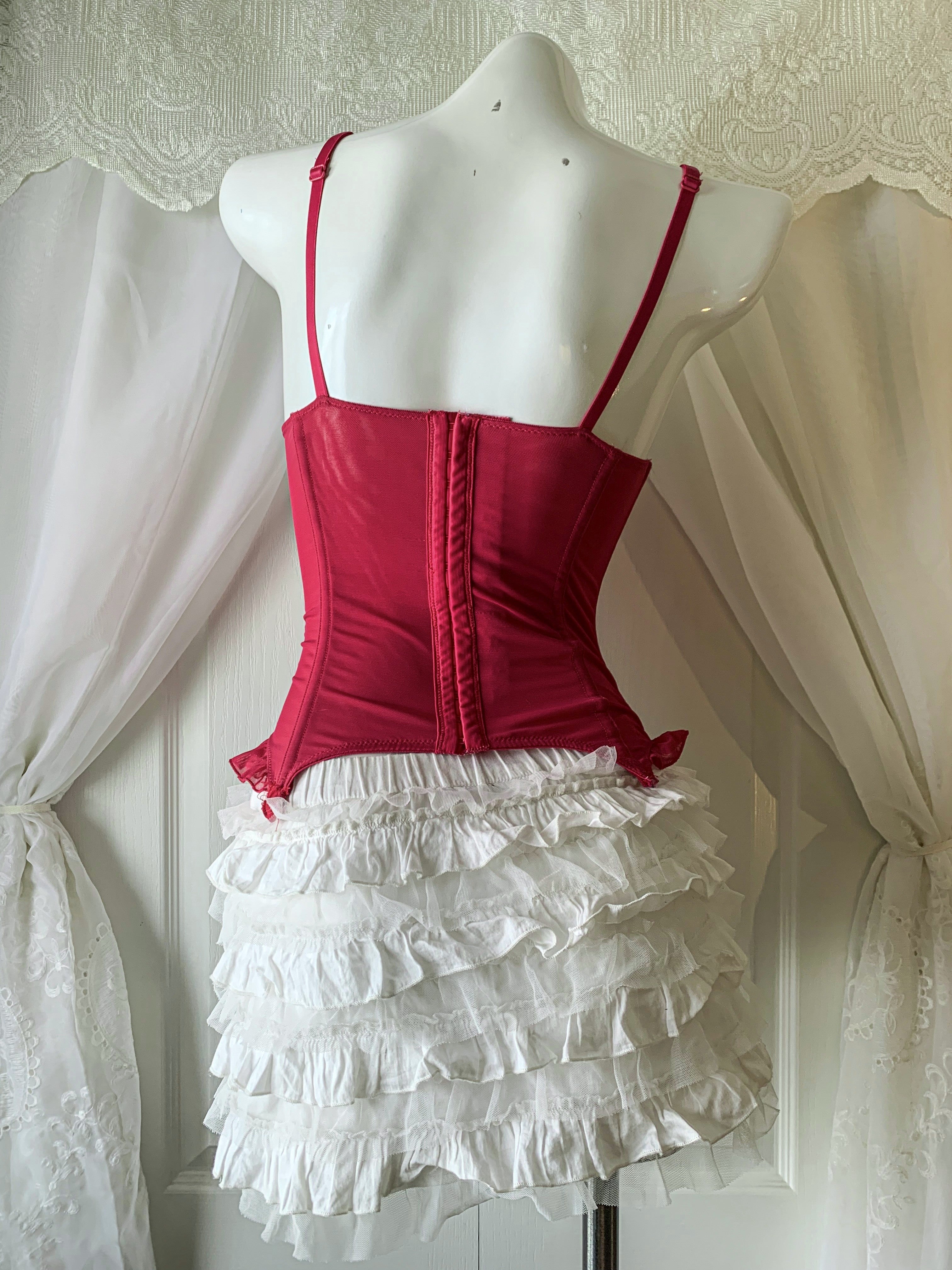 Red bustier top -Second hand